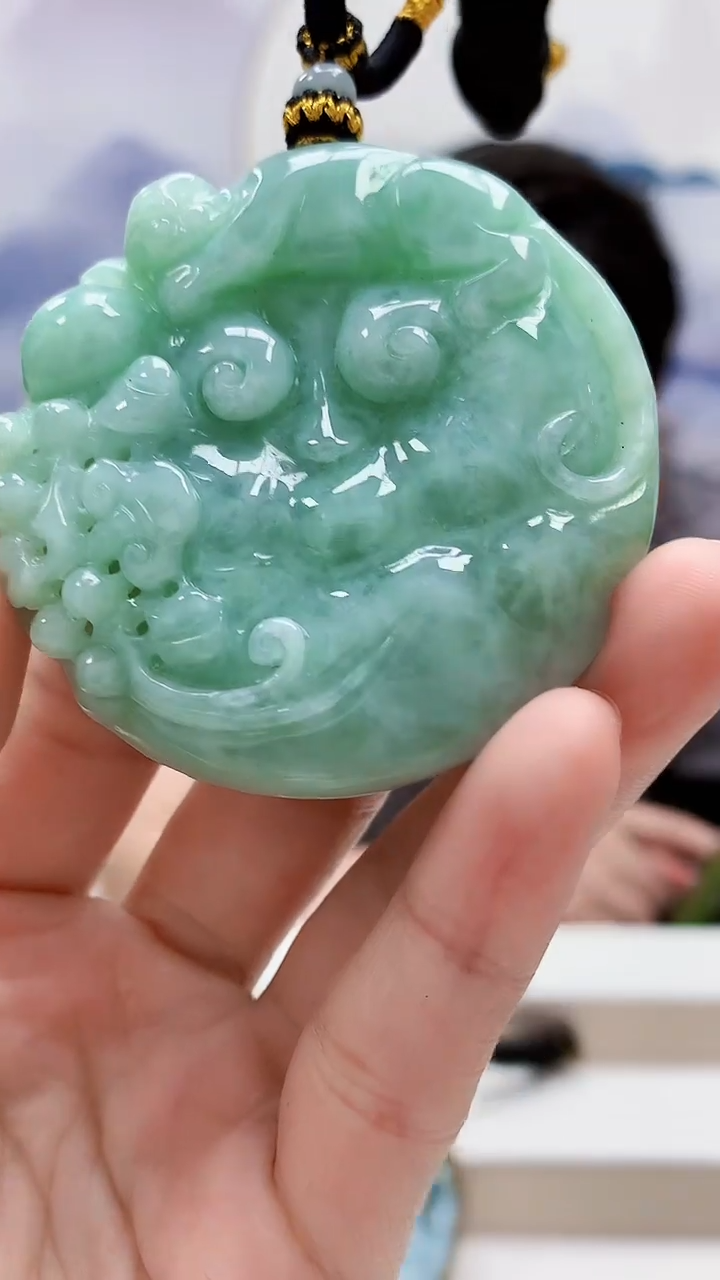 未镶嵌定制翡翠5060lr-毛货挂件36