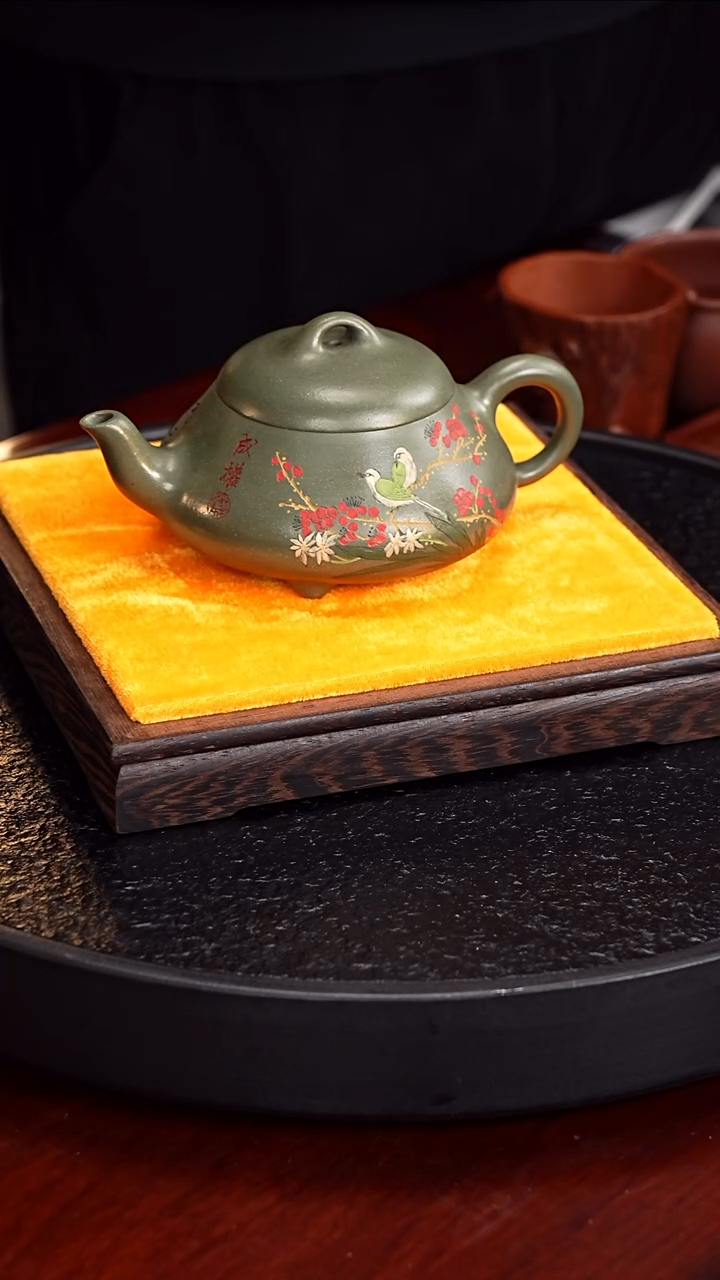 茶壶紫砂潘春芳 汉棠石瓢55 豆青砂 280毫升