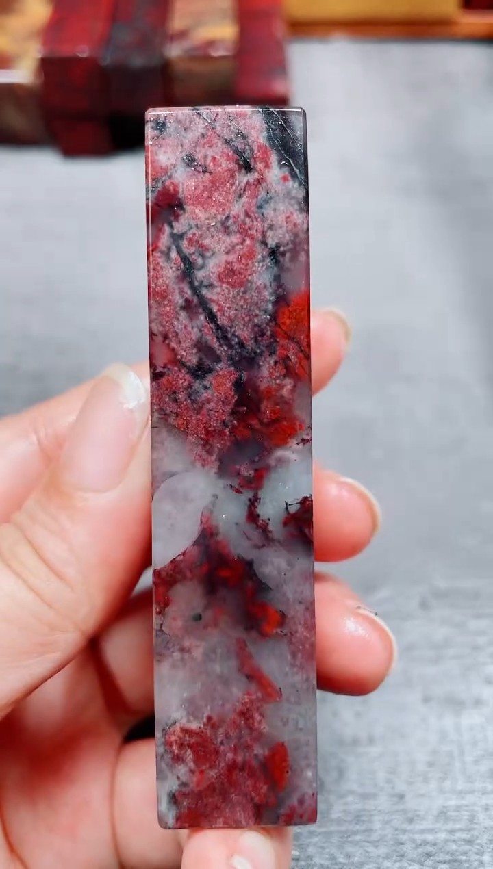 玉桂林鸡血玉素章--9