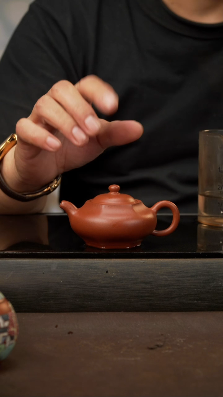 茶壶紫砂16，玉玲珑，朱泥，100cc