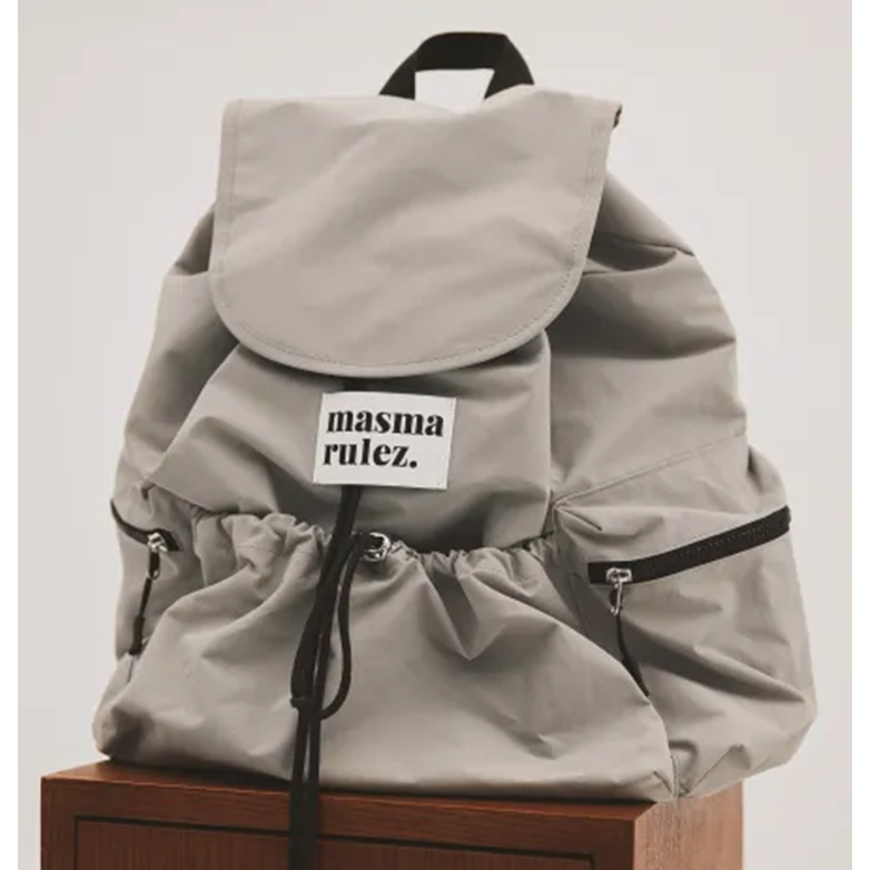 masmarulez官方正品现货 翻盖双肩包String flap backpack Gray