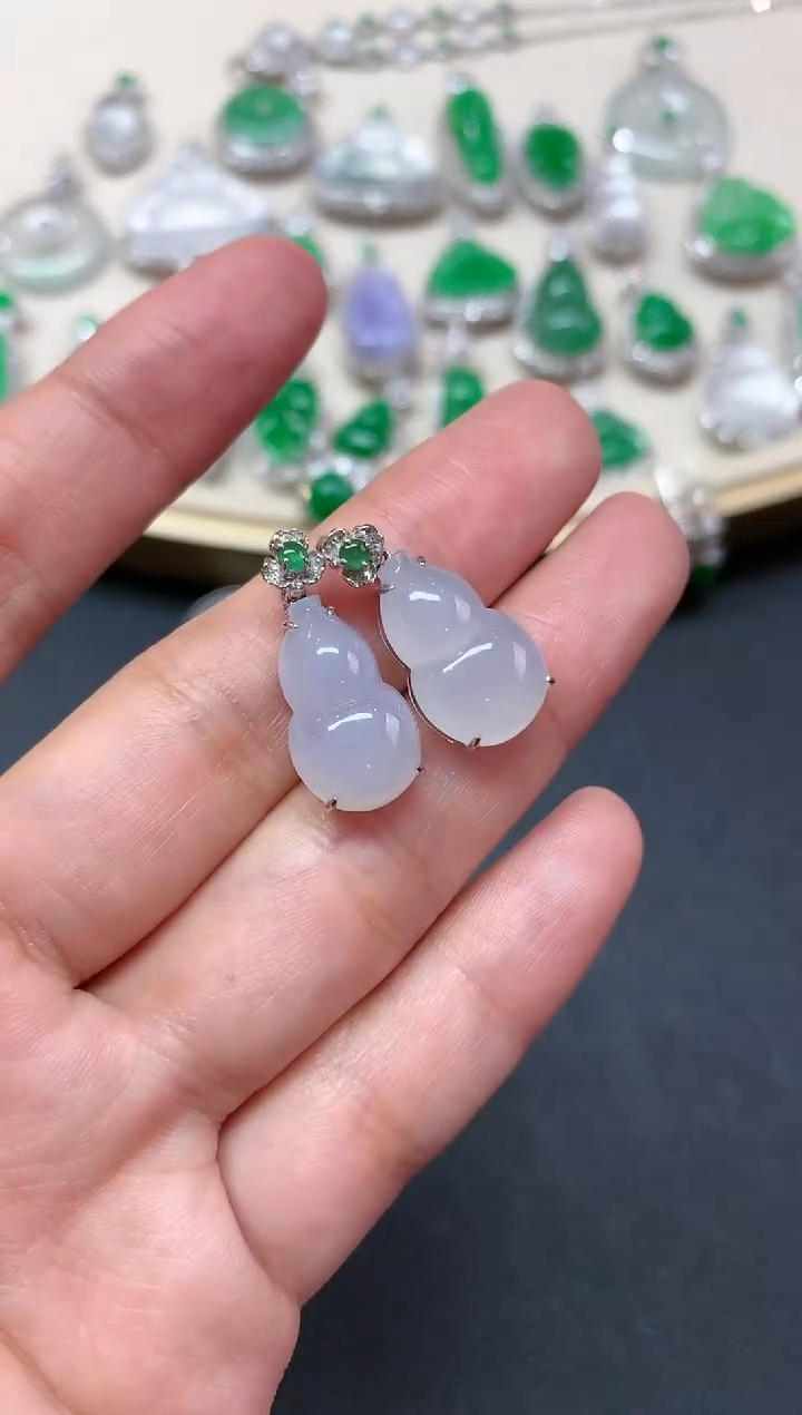 【闪购商品】翡翠吊坠(不含链)18K金镶嵌Q74|1980|多样性发其一