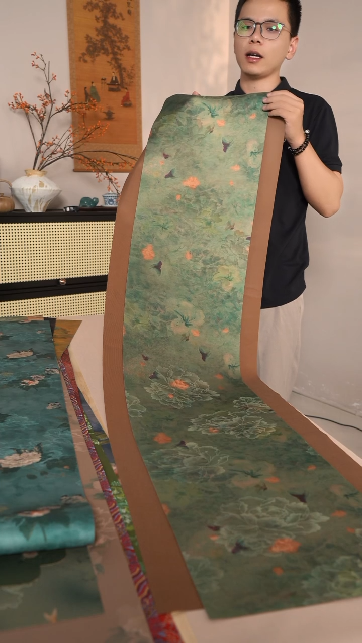 1.6m 兰花蝴蝶+咖色底席