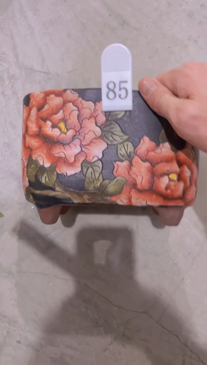 摆件南*熙85陶花岛花盆罐—手工痕迹默认，大小会有1-2公分误差