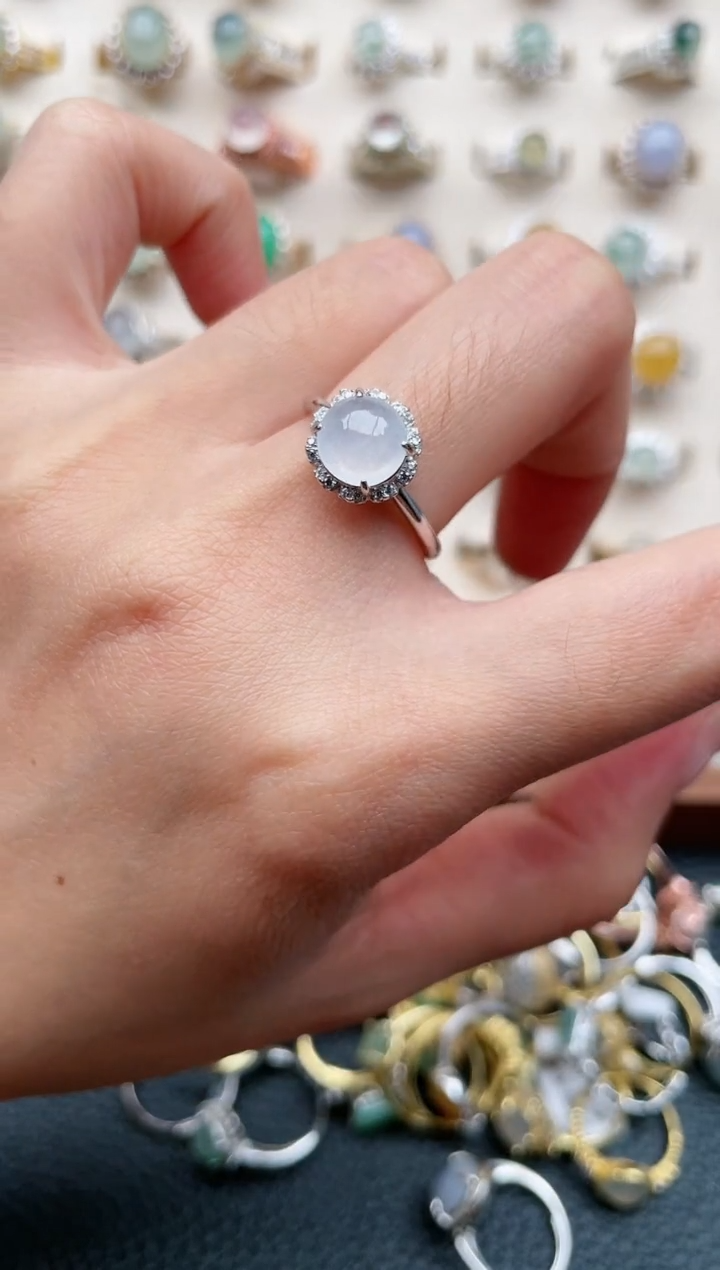 【闪购商品】翡翠戒指银S925镶嵌1111