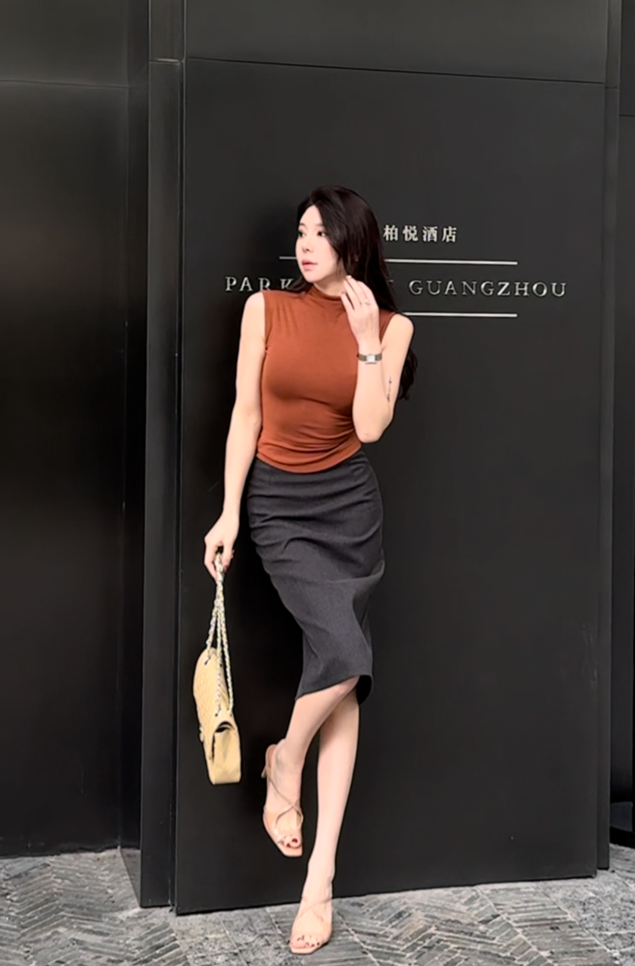 FANFAN 金秘书同款韩女修身半裙显瘦气质女神百搭2.17No退No换