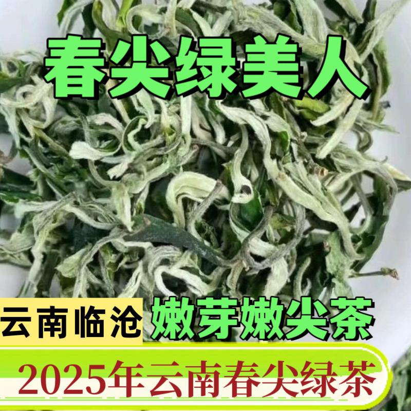 【春尖绿美人】2025云南春尖临沧耿马茶叶直播绿茶罐罐茶高级茶叶