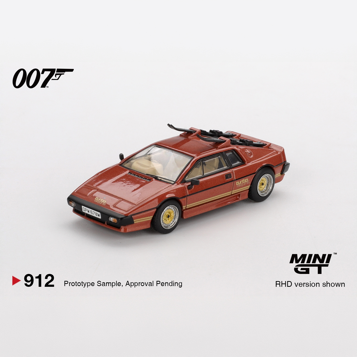 预售MINIGT 1:64 莲花 路特斯Esprit铜色 912 合金车模