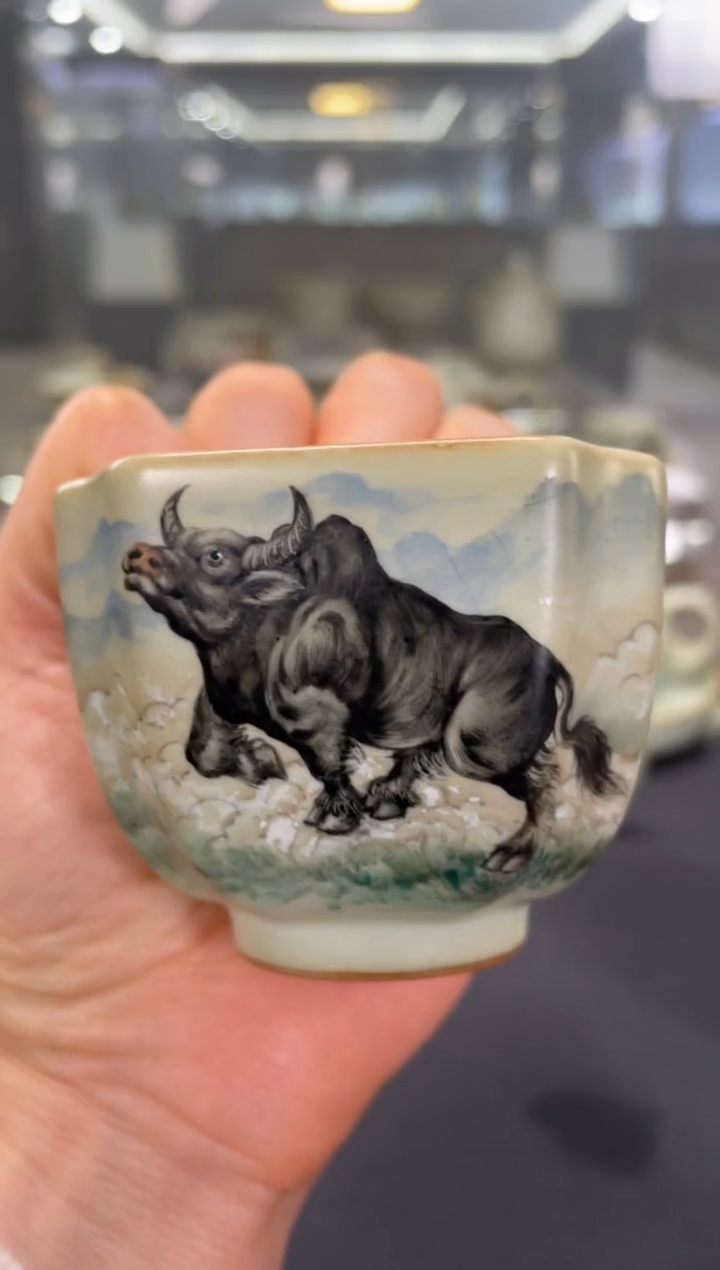 【闪购商品】周泽堂余秀华彩绘一品杯（牛）
