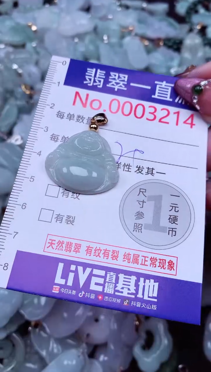 吊坠(不含链)未镶嵌翡翠3214