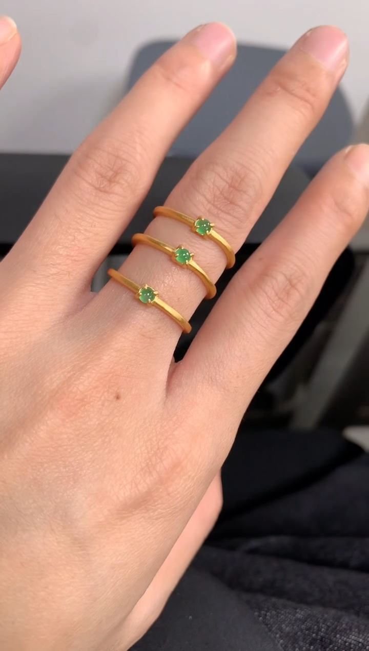 银S925镶嵌戒指翡翠多样性发其一件34