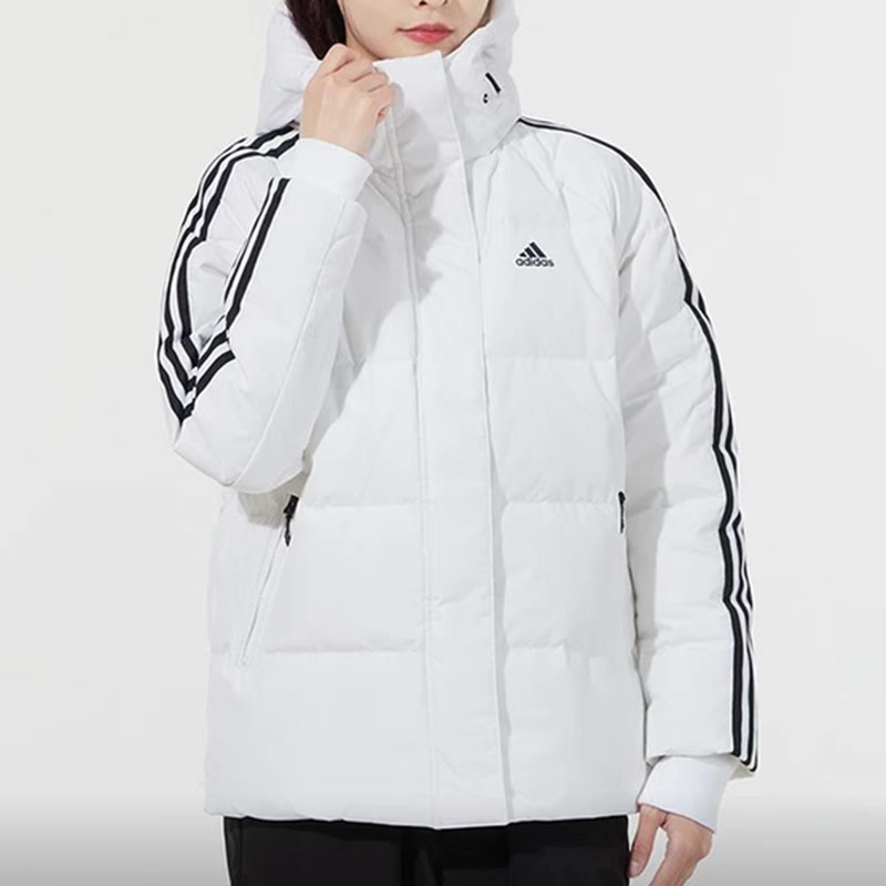 Adidas/阿迪达斯男女冬季保暖舒适三条杠休闲运动羽绒服 H20755  