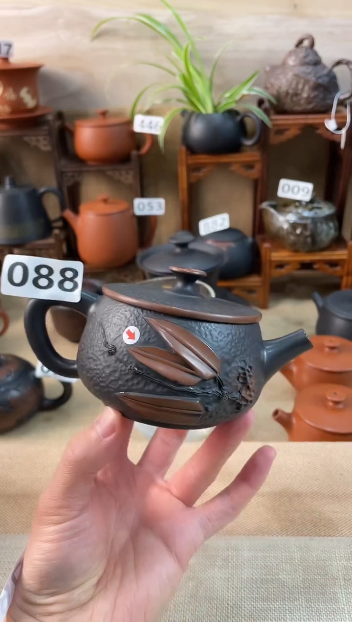 用****2建水紫陶微瑕锤纹竹子汉瓦088