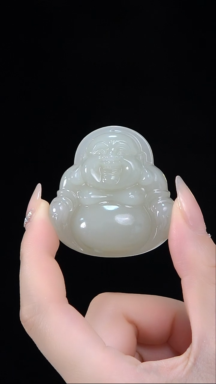 和田玉未镶嵌颈饰50mm（轻微结构，介意勿拍）