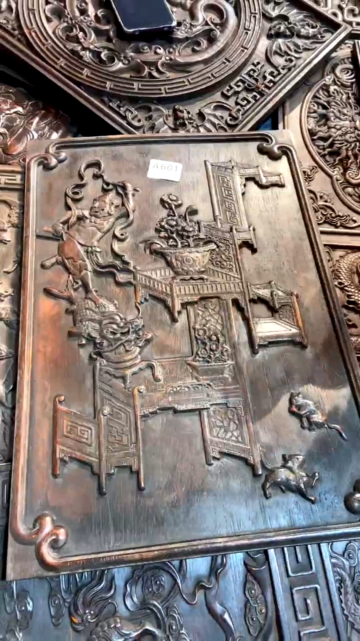 【闪购商品】木A紫檀雕刻板一物一拍以直播间为准