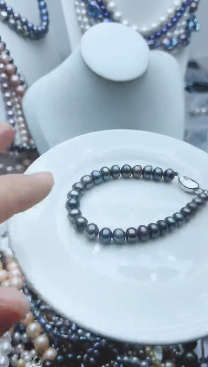 【闪购商品】淡水珍珠颈饰钛钢1