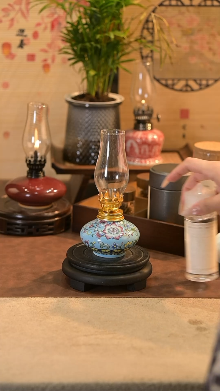 景德镇陶瓷油灯摆件