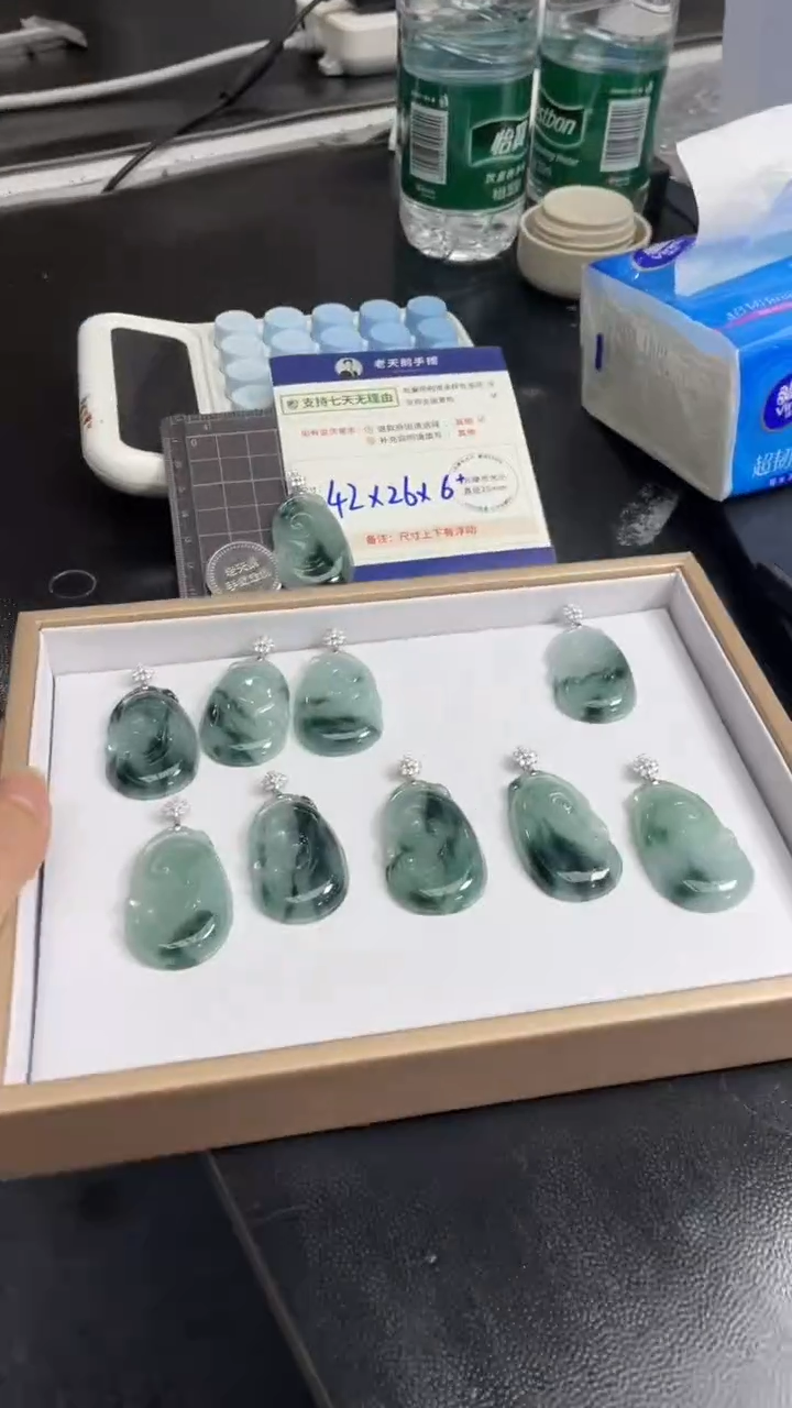 翡翠18K金镶嵌颈饰如意配绳14/多样性发其一CP