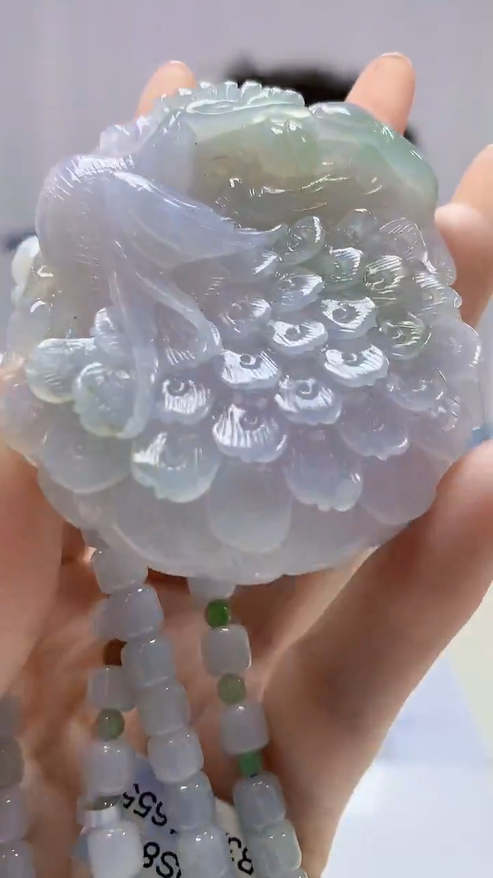 【闪购商品】定制翡翠未镶嵌4688DD-毛货195凤凰赠珠链0