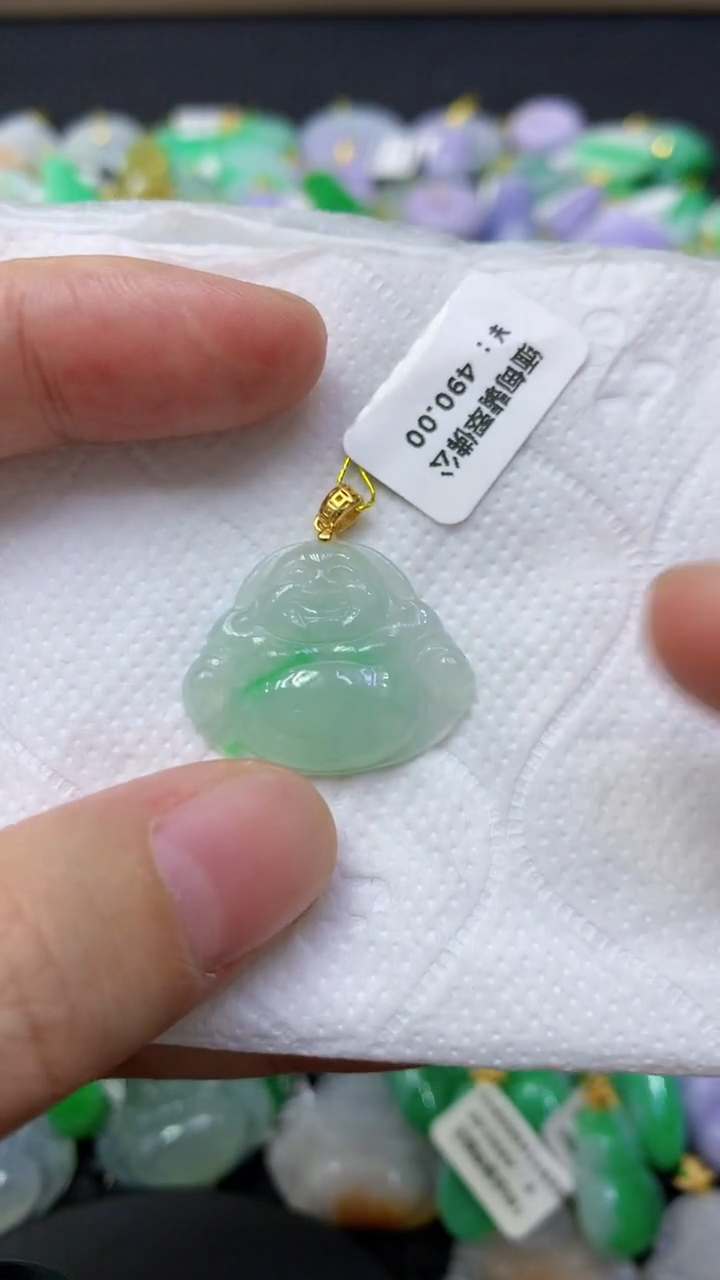 颈饰未镶嵌翡翠天然缅甸翡翠A货