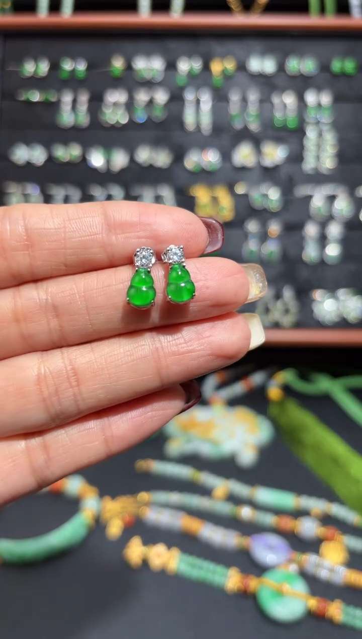 【闪购商品】翡翠颈饰银S925镶嵌葫芦/支持复检/一件