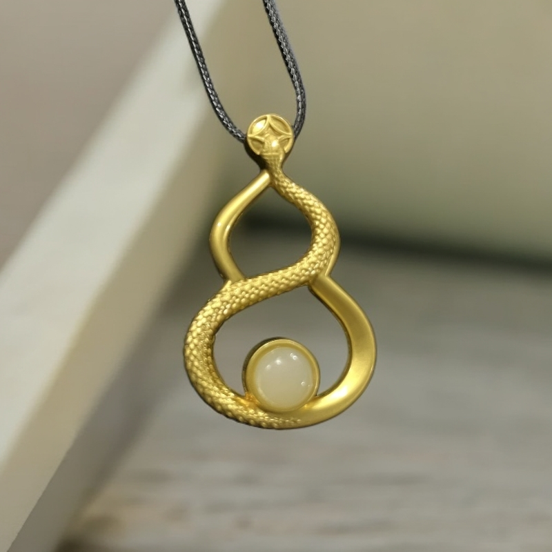 【李总基地质检发货】天然和田玉转运珠➕镶嵌葫芦玉吊坠