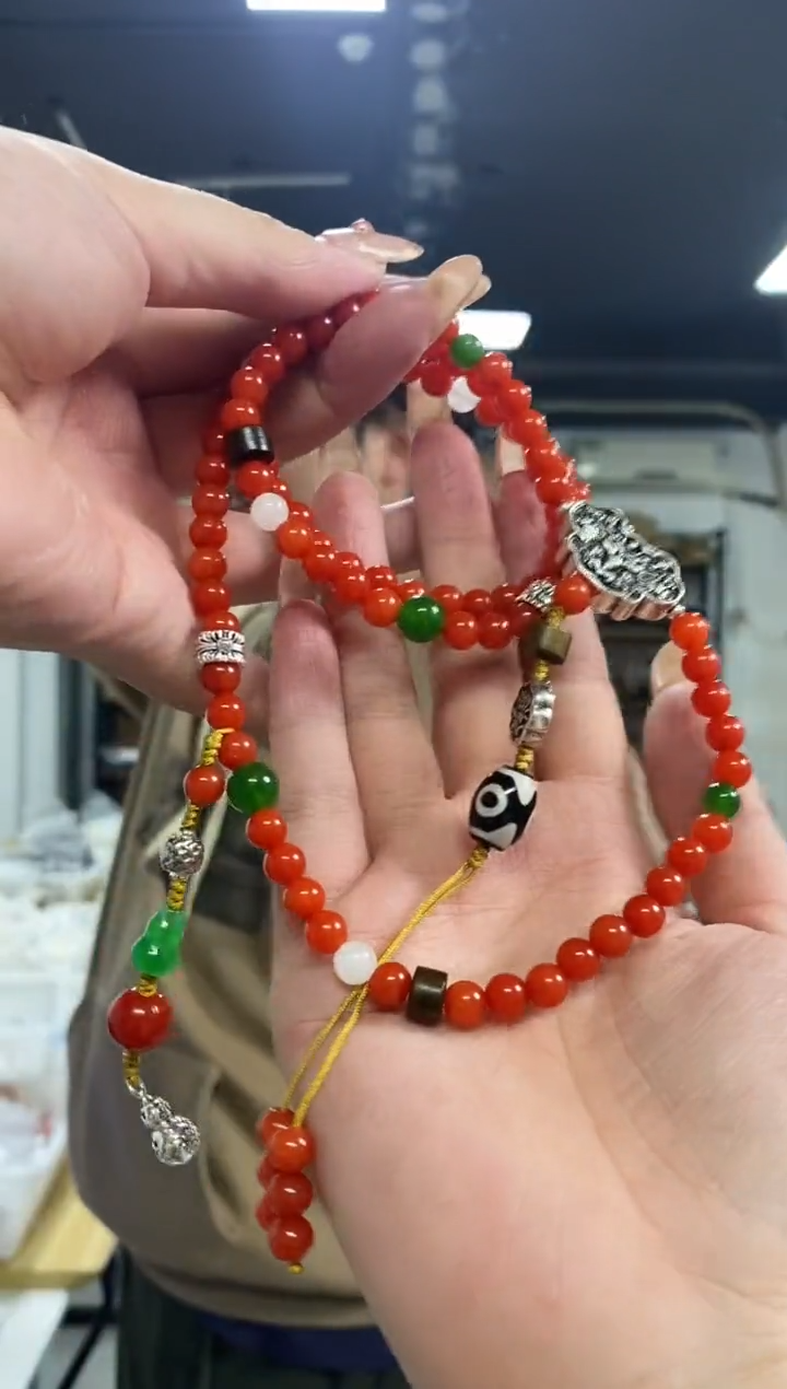 【闪购商品】南红玛瑙项链未镶嵌多样性发其一颜色微差