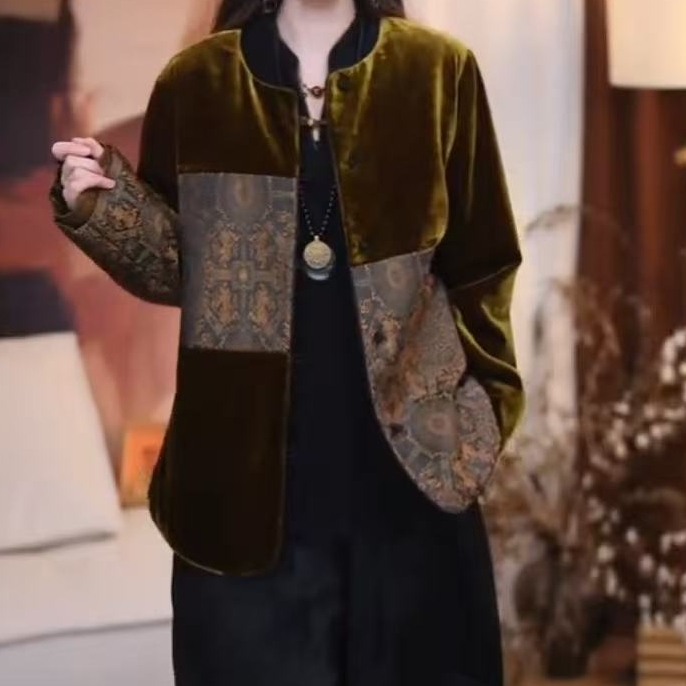 B【栀妤】新中式百搭复古显瘦秋冬时尚休闲气质西装外套