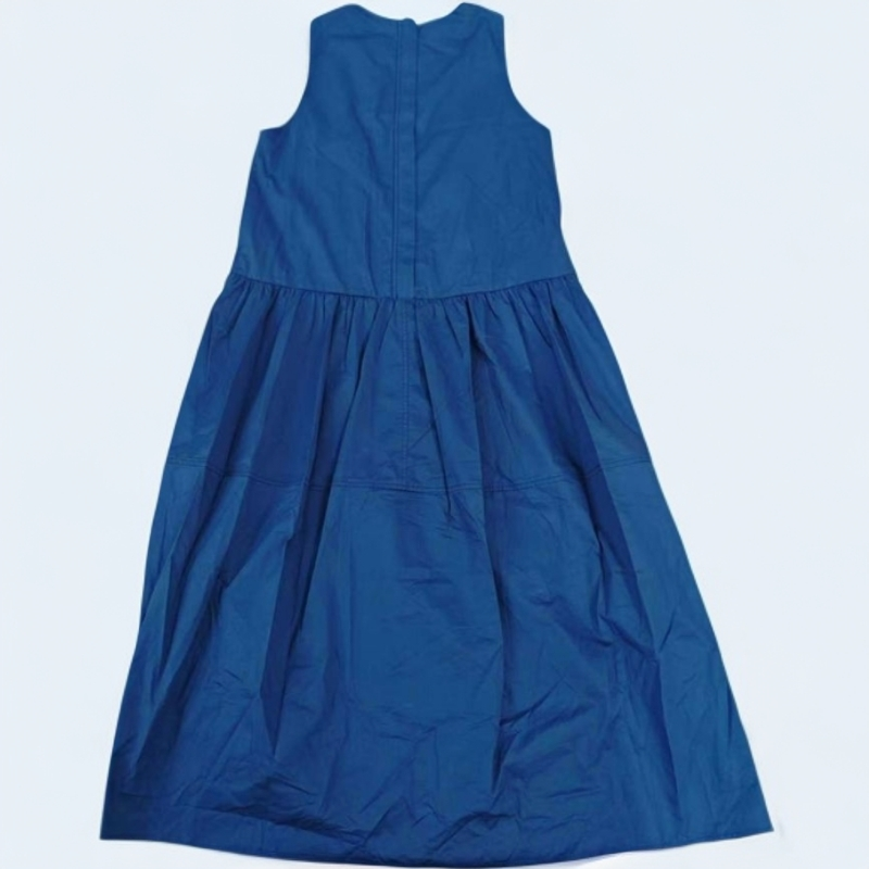 30783-极简风背心连衣裙无袖时尚圆领裙子套头韩版纯色