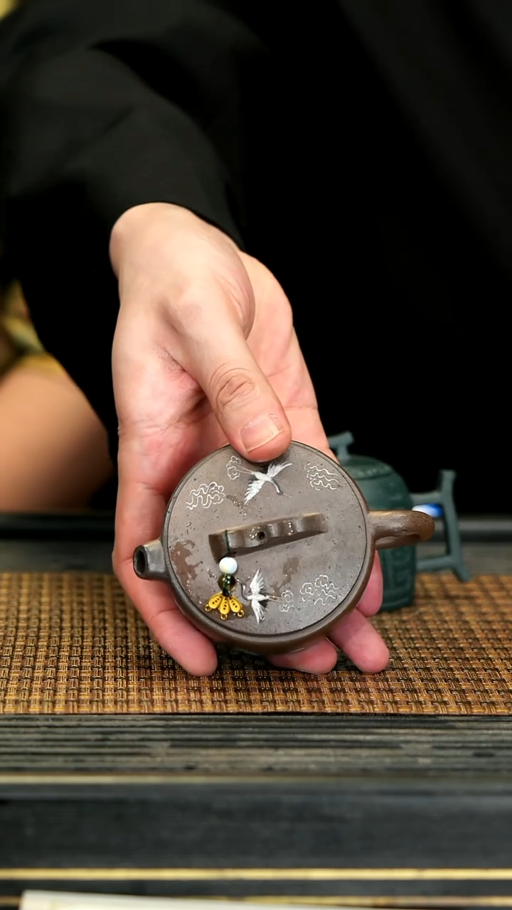 【闪购商品】紫砂茶壶TZP52仙鹤汉瓦 柴烧