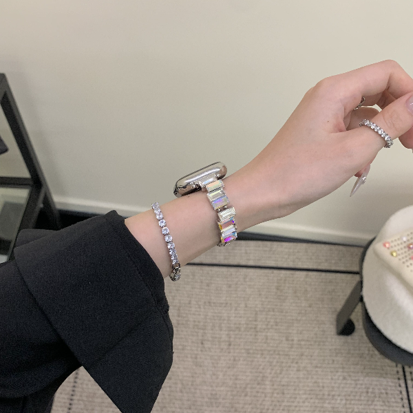 时瑞 不规则方钻金属表带适用iwatchS10苹果手表AppleWatchS9876E