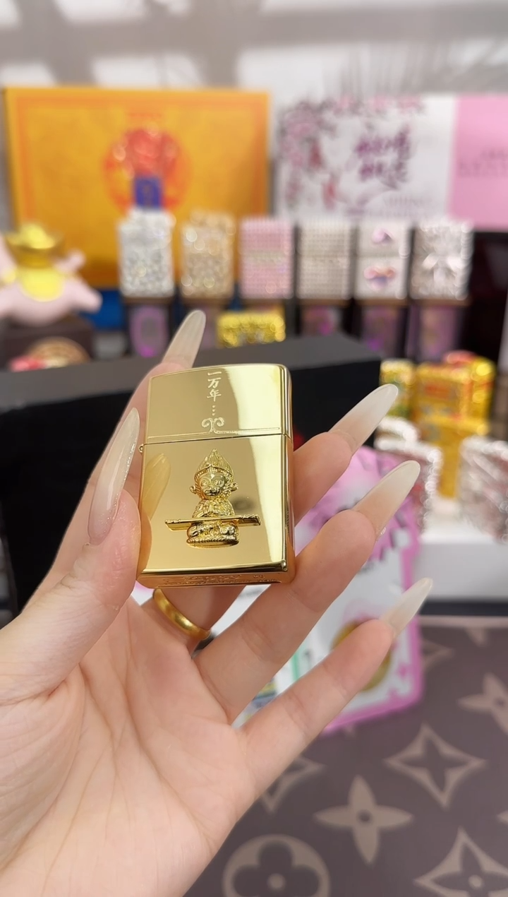 ZIPPO 185K镀金一生所爱礼盒礼袋油