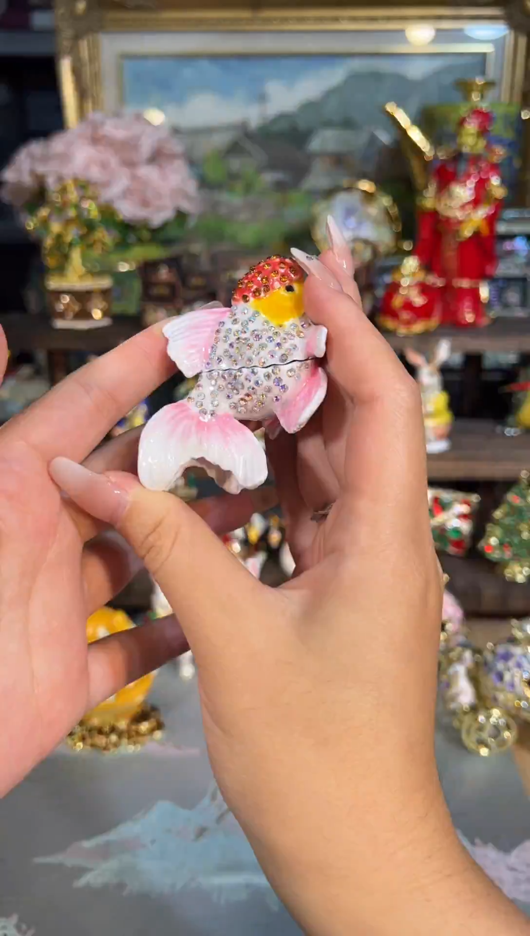 金属七宝烧首饰盒   