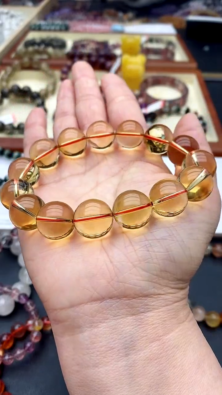 【闪购商品】水晶手链未镶嵌黄水晶 15