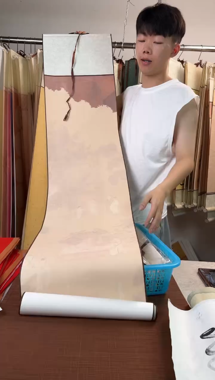 四尺对开 32*175cm  西园雅集图  2个