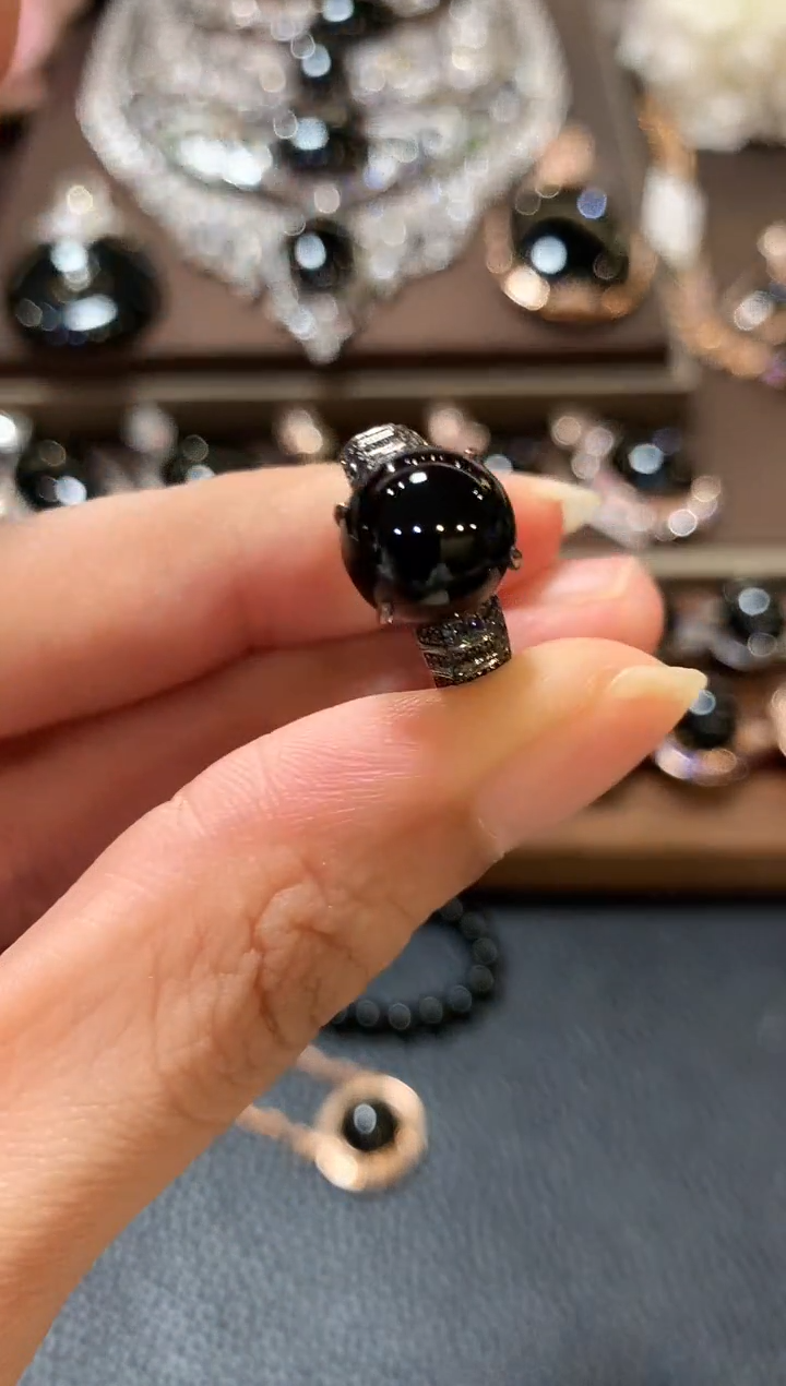 18K金镶嵌戒指翡翠m37多样性一件发货