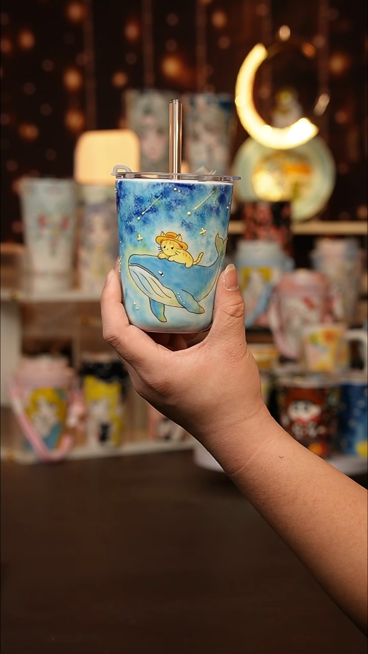 (玉泥）景德镇手工手绘文创陶瓷杯