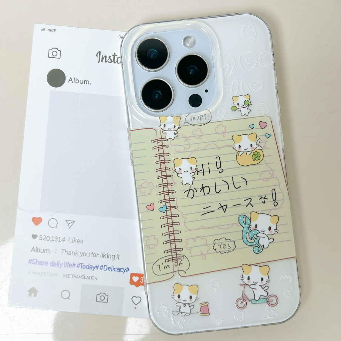 IMD手机壳可爱棉花糖喵咪适用苹果16iPhone15华为小米oppovivo