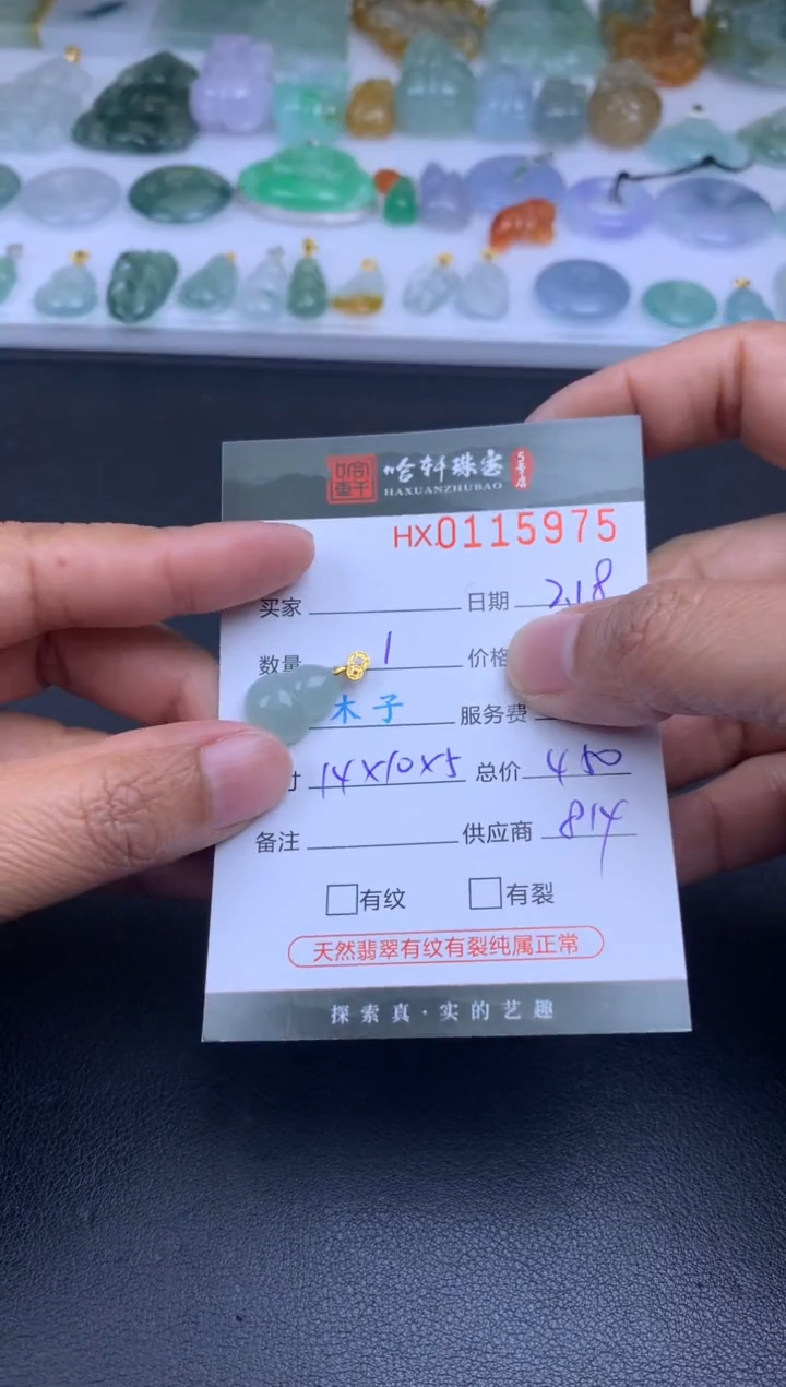 【闪购商品】翡翠挂件未镶嵌哈轩 挂件1