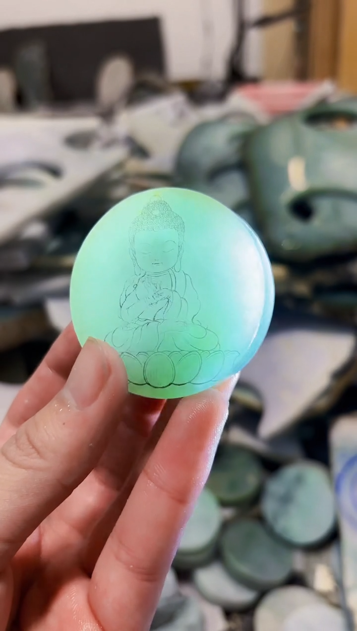 【闪购商品】翡翠颈饰未镶嵌A货孔玉1237