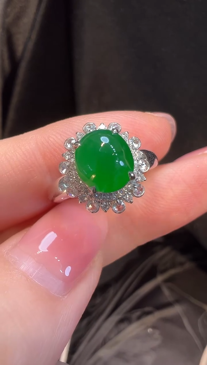 18K金镶嵌戒指翡翠L6