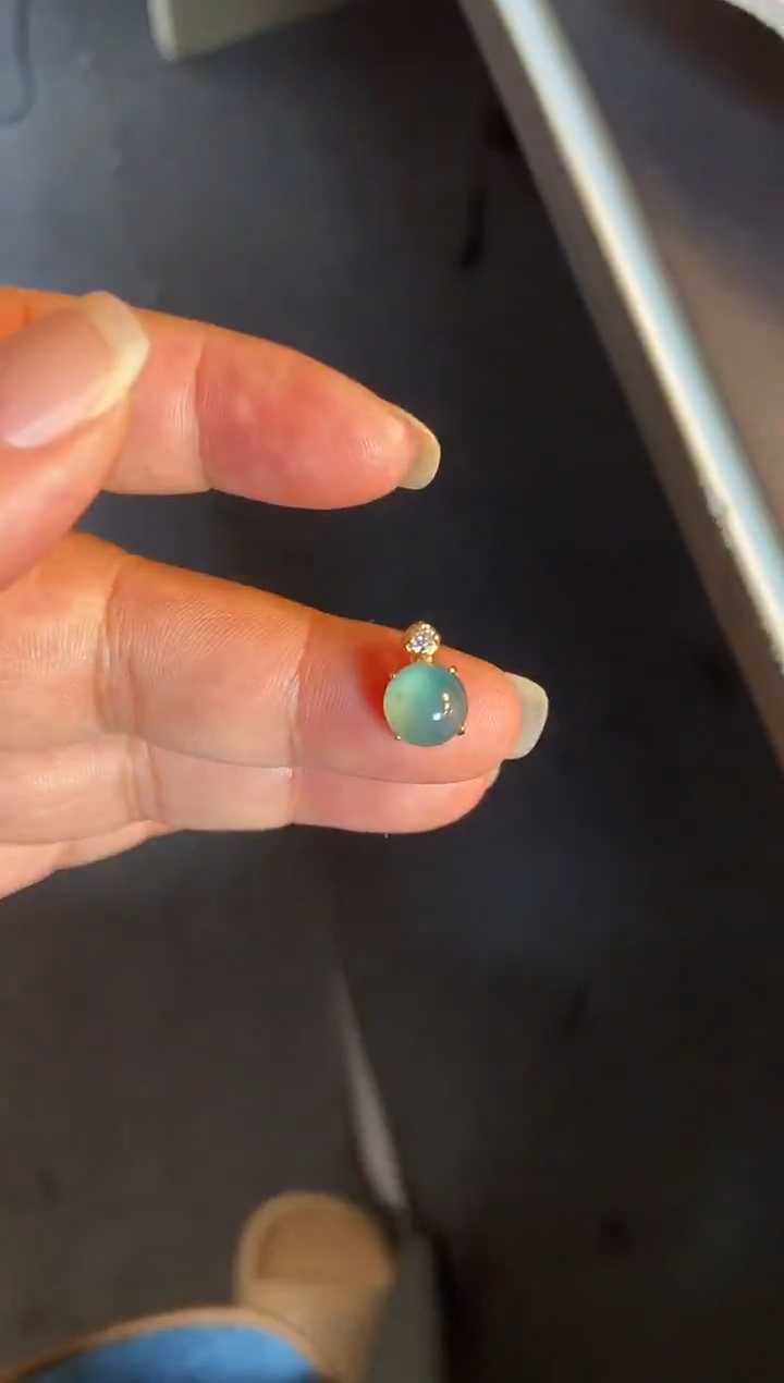 吊坠(不含链)银S925镶嵌翡翠1