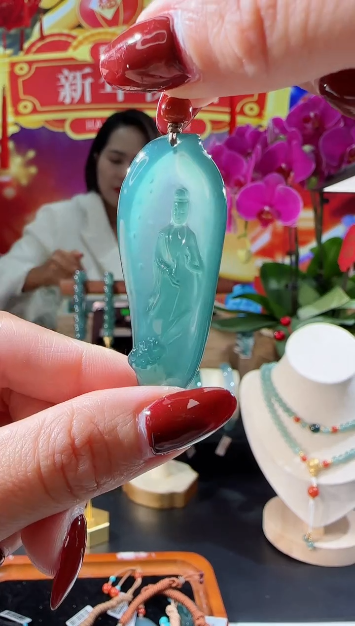 【闪购商品】翡翠吊坠(不含链)未镶嵌观音