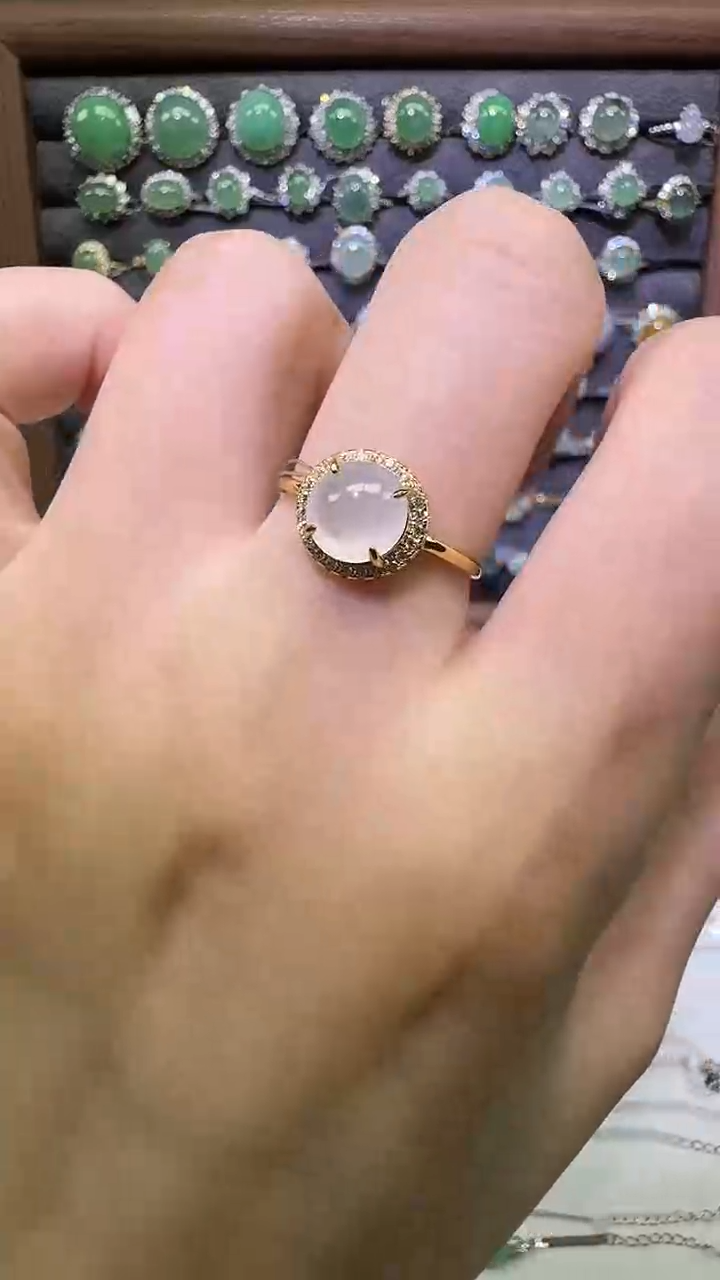 银S925镶嵌戒指翡翠戒指22