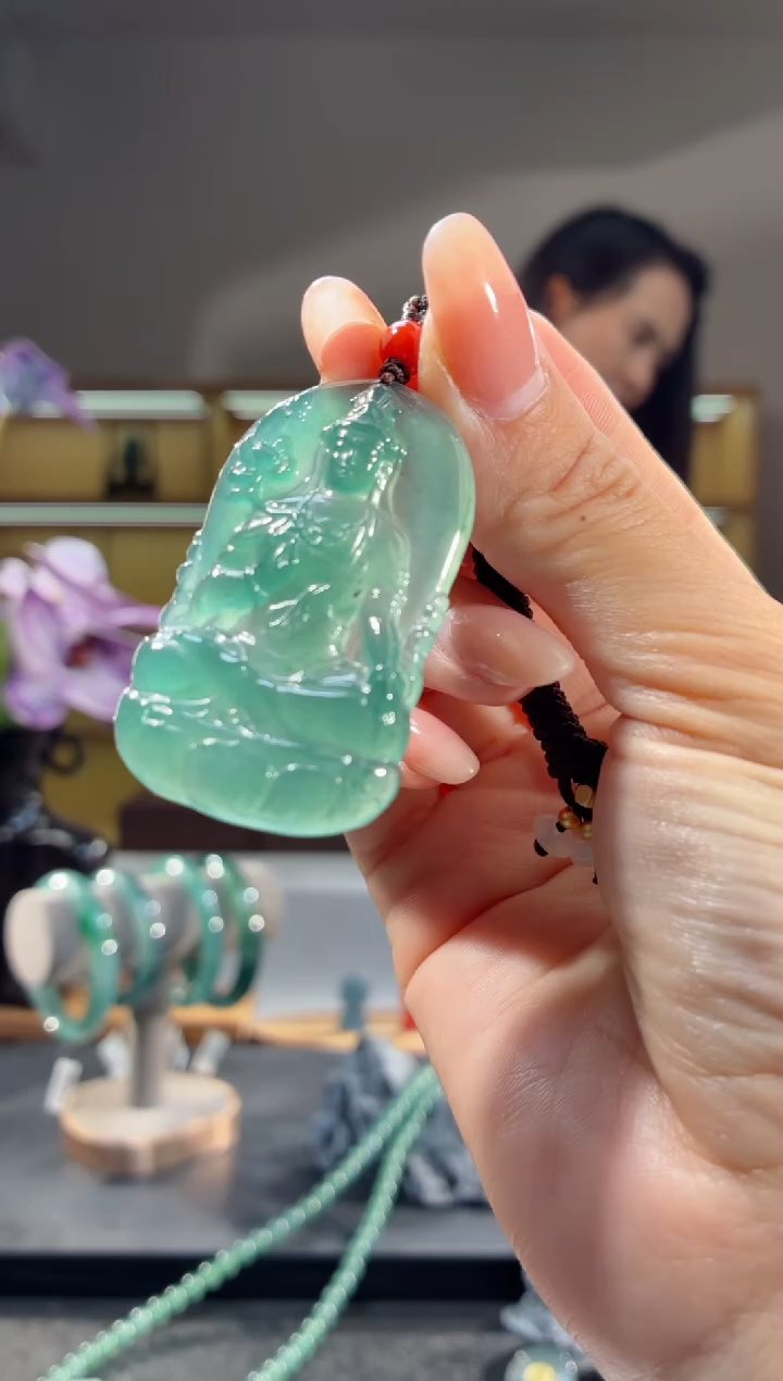 吊坠(不含链)未镶嵌翡翠观音