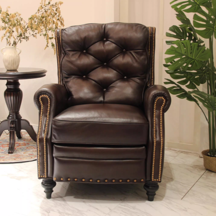 美式 纯皮 收工搽色 可坐可躺 休闲单椅 沙发椅 单人沙发复古风