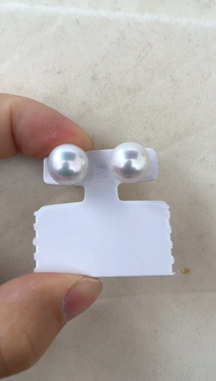 【闪购商品】淡水珍珠耳饰银S925镶嵌耳钉