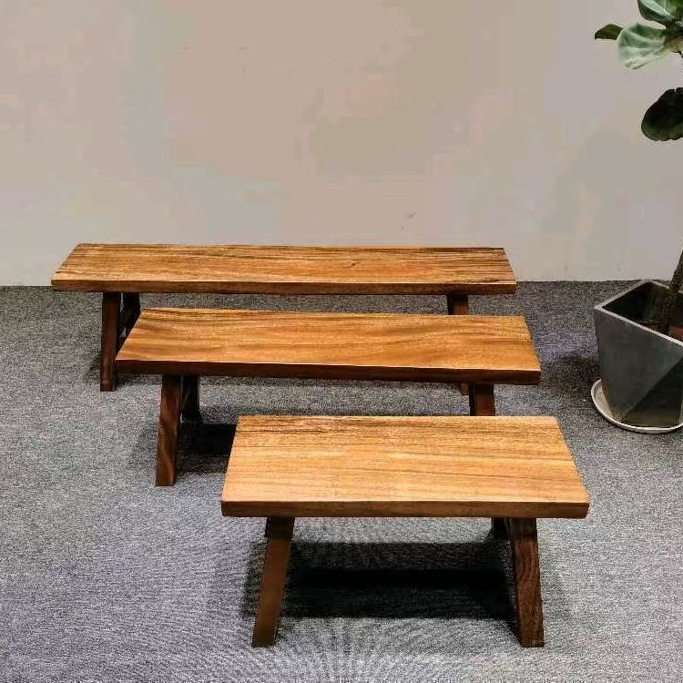 纯料胡桃木实木条凳