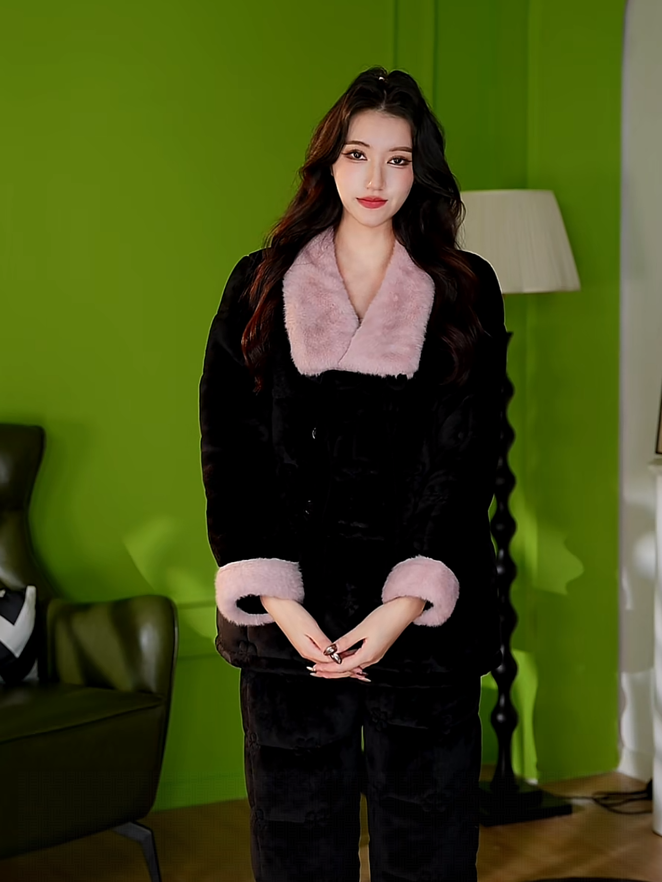 2025年新款高端轻奢冬季保暖睡衣时尚睡衣家居服休闲气质套装AXY