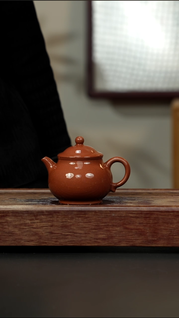 茶壶紫砂红降坡 潘壶 170cc左右